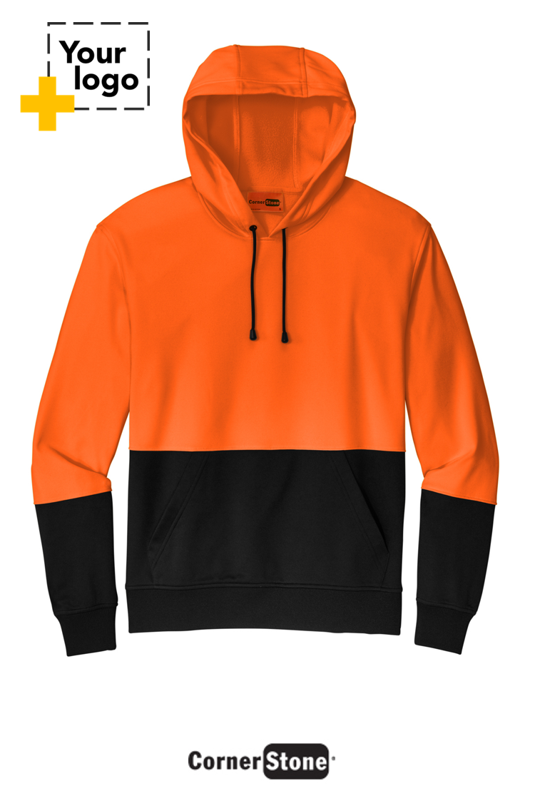 CornerStone® Enhanced Visibility Fleece Pullover Hoodie