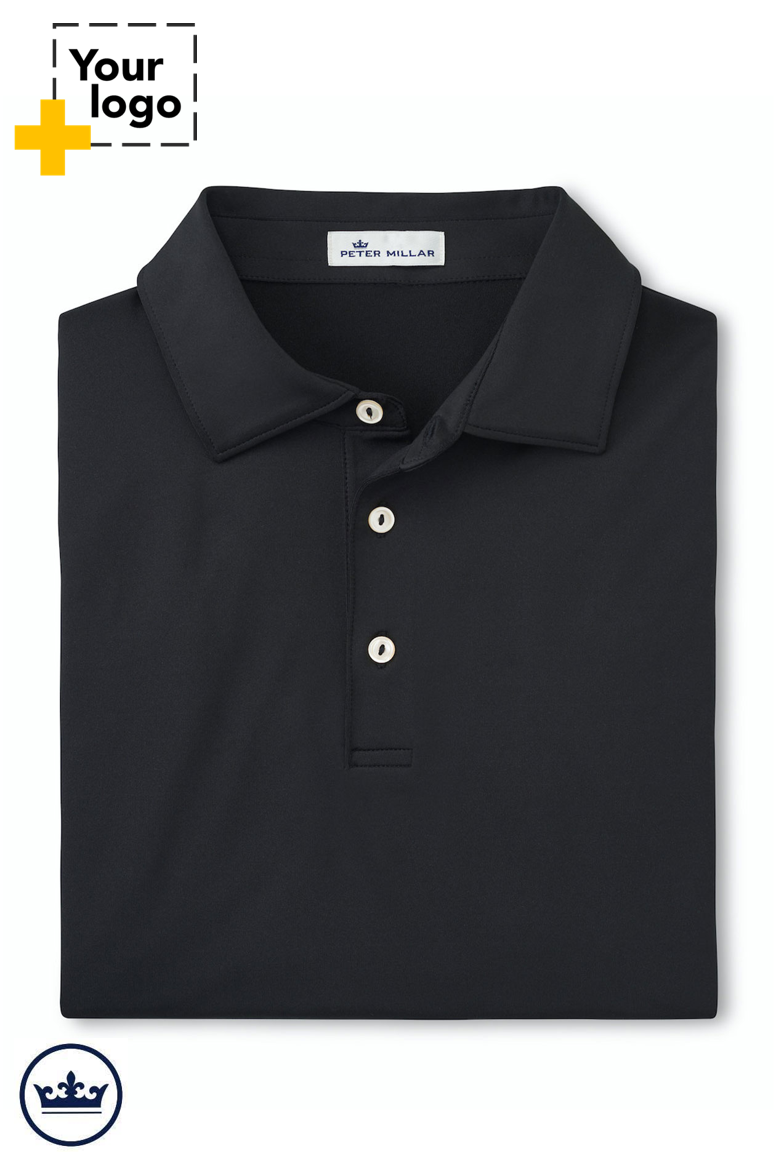 Peter Millar Men's Solid Performance Polo - Self Collar