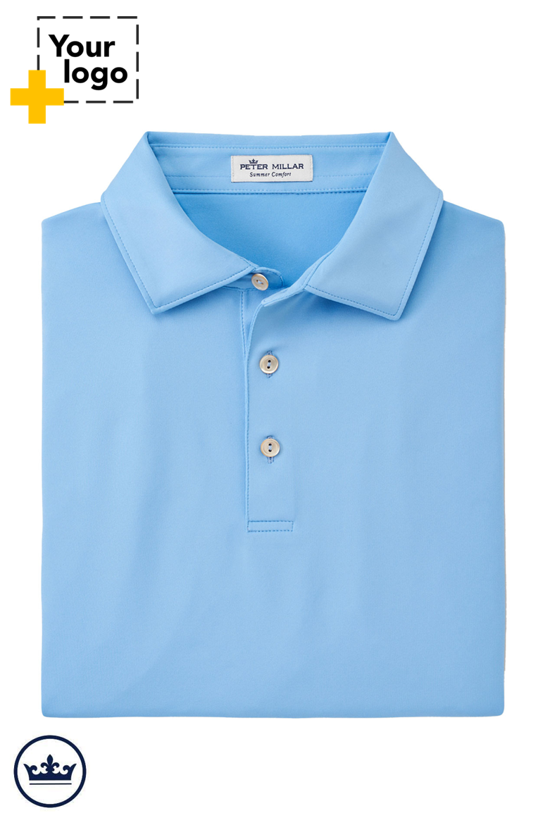 Peter Millar Men's Solid Performance Polo - Self Collar