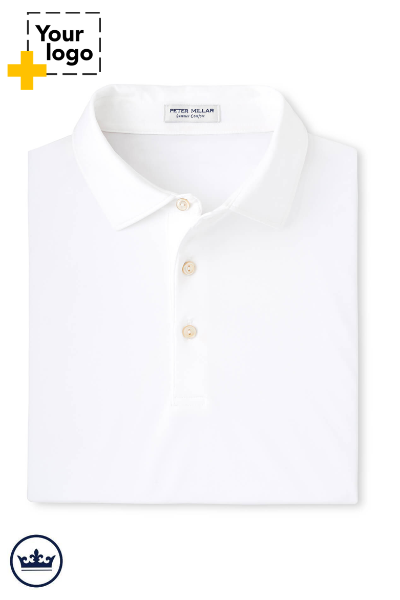 Peter Millar Men's Solid Performance Polo - Self Collar