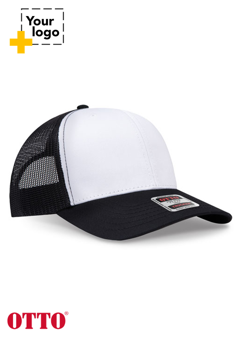 OTTO CAP 6 Panel Mid Profile Mesh Back Trucker Hat