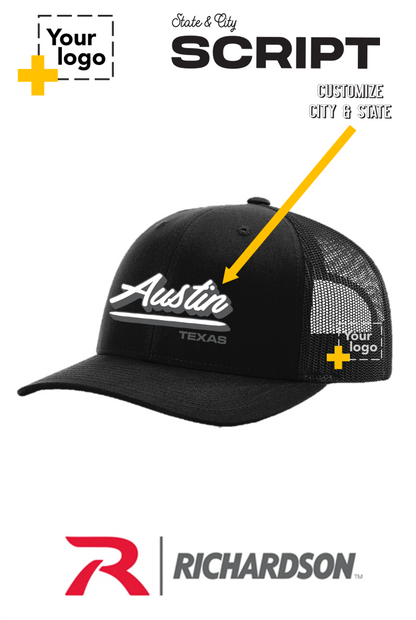 Custom Richardson 112 Trucker - Script Embroidered