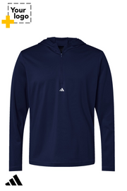 Adidas Men's Lightweight Quarter-Zip Hooded Pullover