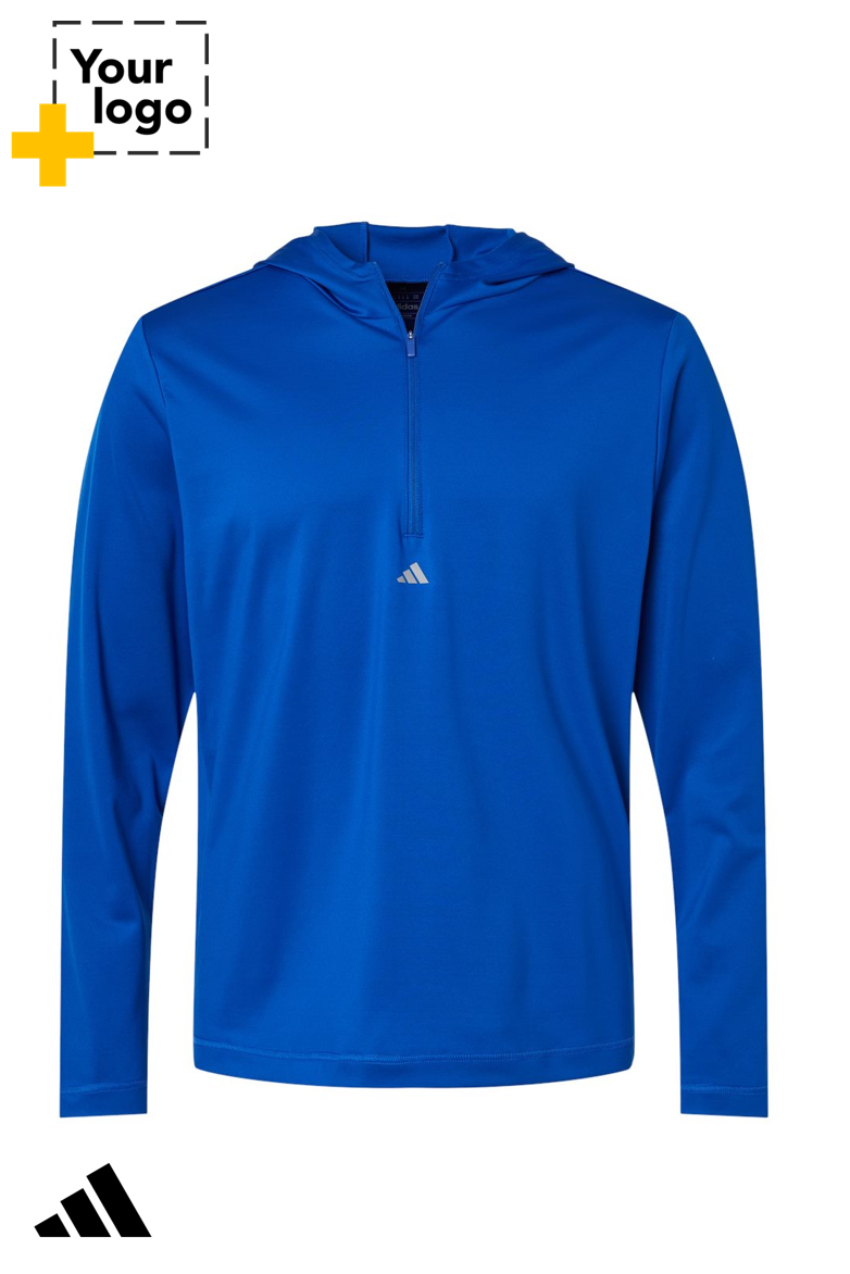 Adidas Men's Lightweight Quarter-Zip Hooded Pullover