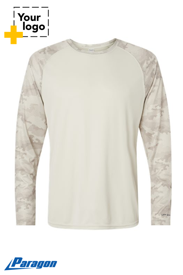 Cayman Performance Camo Colorblocked Long Sleeve T-Shirt