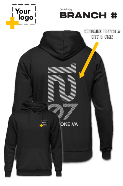 Custom Core Fleece Pullover Hooded Sweatshirt - Branch #