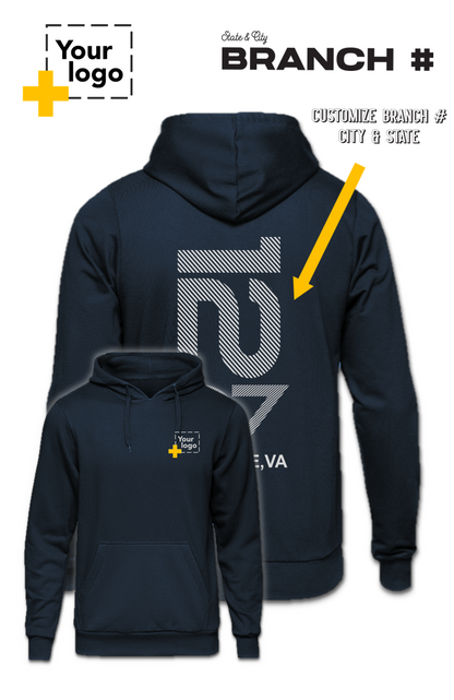 Custom Core Fleece Pullover Hooded Sweatshirt - Branch #