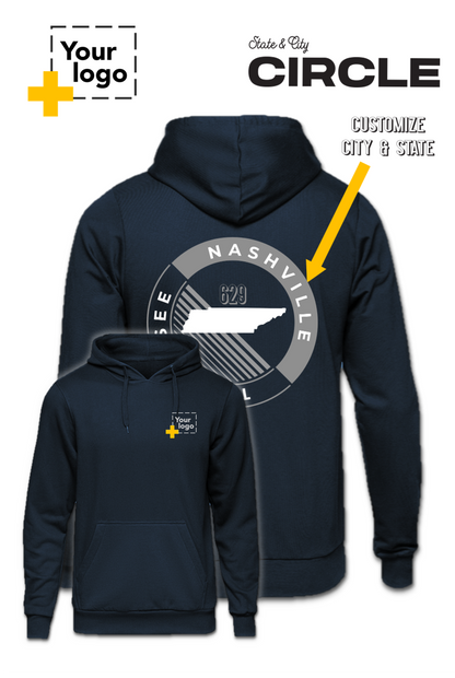 Custom Core Fleece Pullover Hooded Sweatshirt - CIRCLE