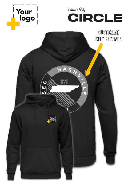 Custom Core Fleece Pullover Hooded Sweatshirt - CIRCLE