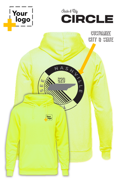 Custom Core Fleece Pullover Hooded Sweatshirt - CIRCLE