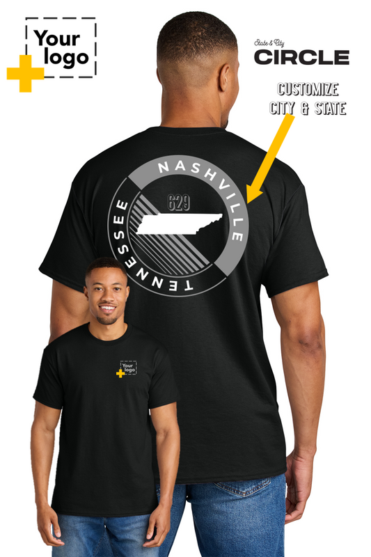 Custom Gildan® DryBlend® 50 Cotton/50 Poly T-Shirt - CIRCLE