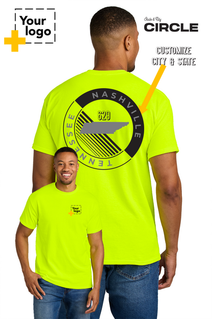 Custom Gildan® DryBlend® 50 Cotton/50 Poly T-Shirt - CIRCLE