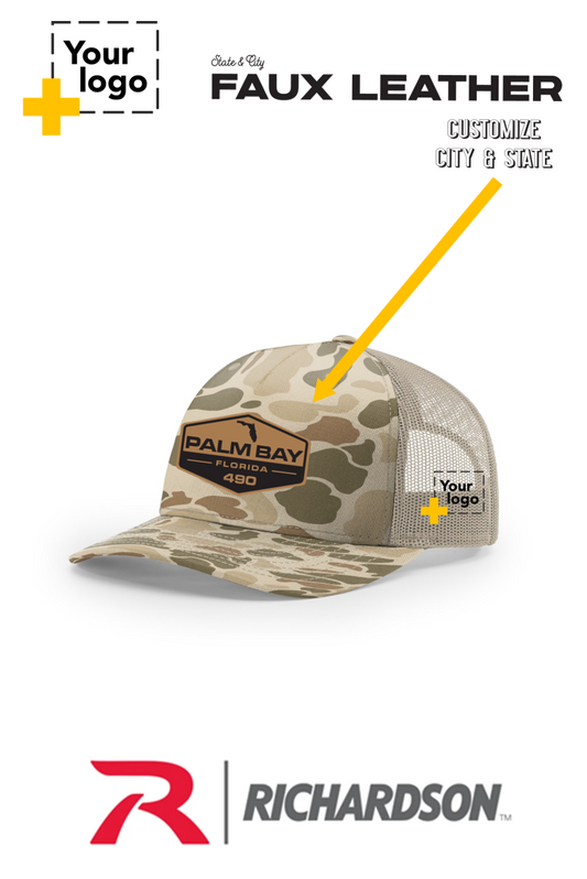 Custom Richardson 112PFP Trucker - Faux Leather Patch