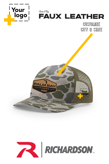 Custom Richardson 112PFP Trucker - Faux Leather Patch