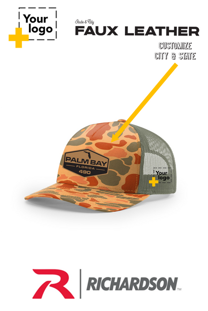Custom Richardson 112PFP Trucker - Faux Leather Patch