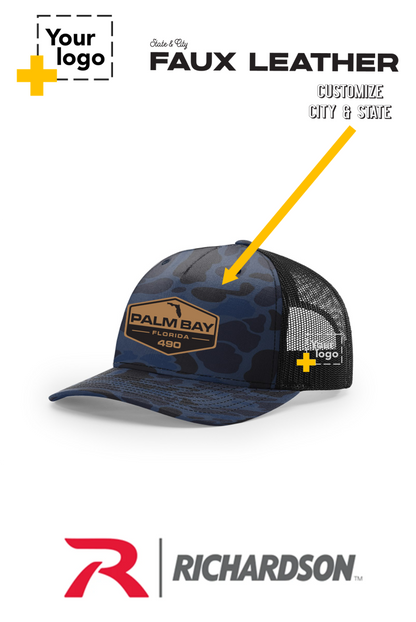 Custom Richardson 112PFP Trucker - Faux Leather Patch