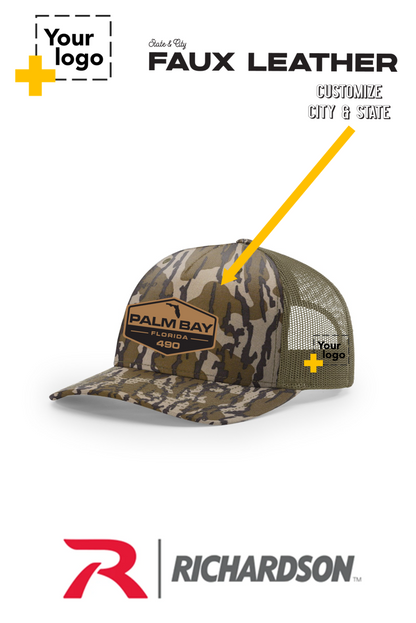 Custom Richardson 112PFP Trucker - Faux Leather Patch