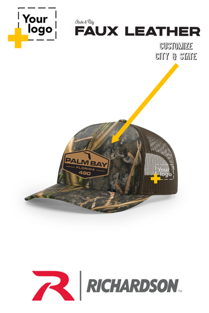Custom Richardson 112PFP Trucker - Faux Leather Patch