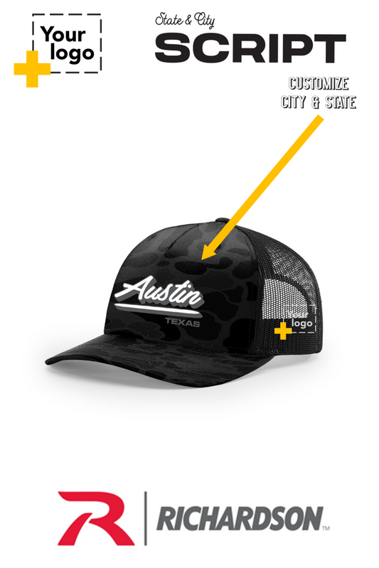 Custom Richardson 112PFP Trucker - Script Embroidered