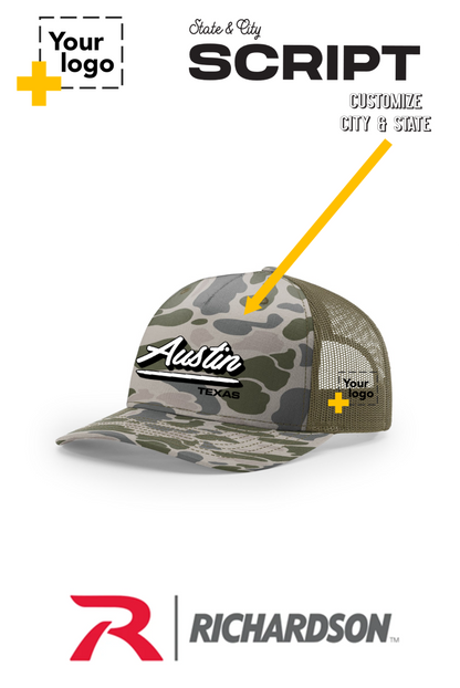 Custom Richardson 112PFP Trucker - Script Embroidered