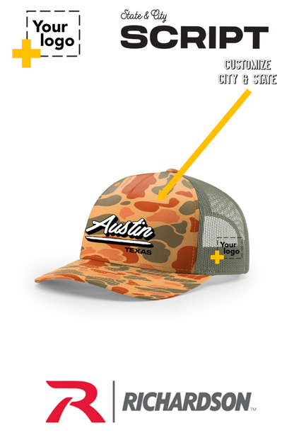 Custom Richardson 112PFP Trucker - Script Embroidered