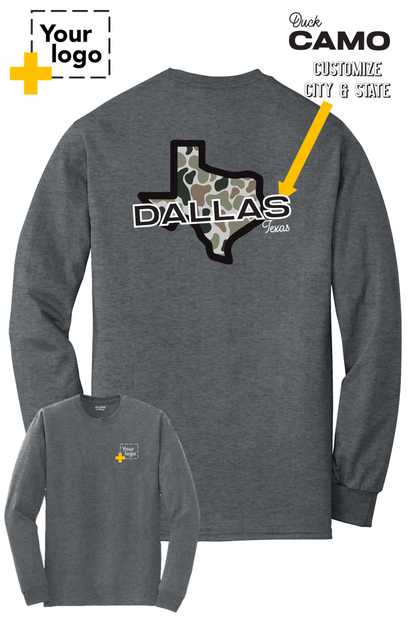 Custom Gildan® DryBlend® 50 Cotton/50 Poly Long Sleeve T-Shirt - Duck Camo