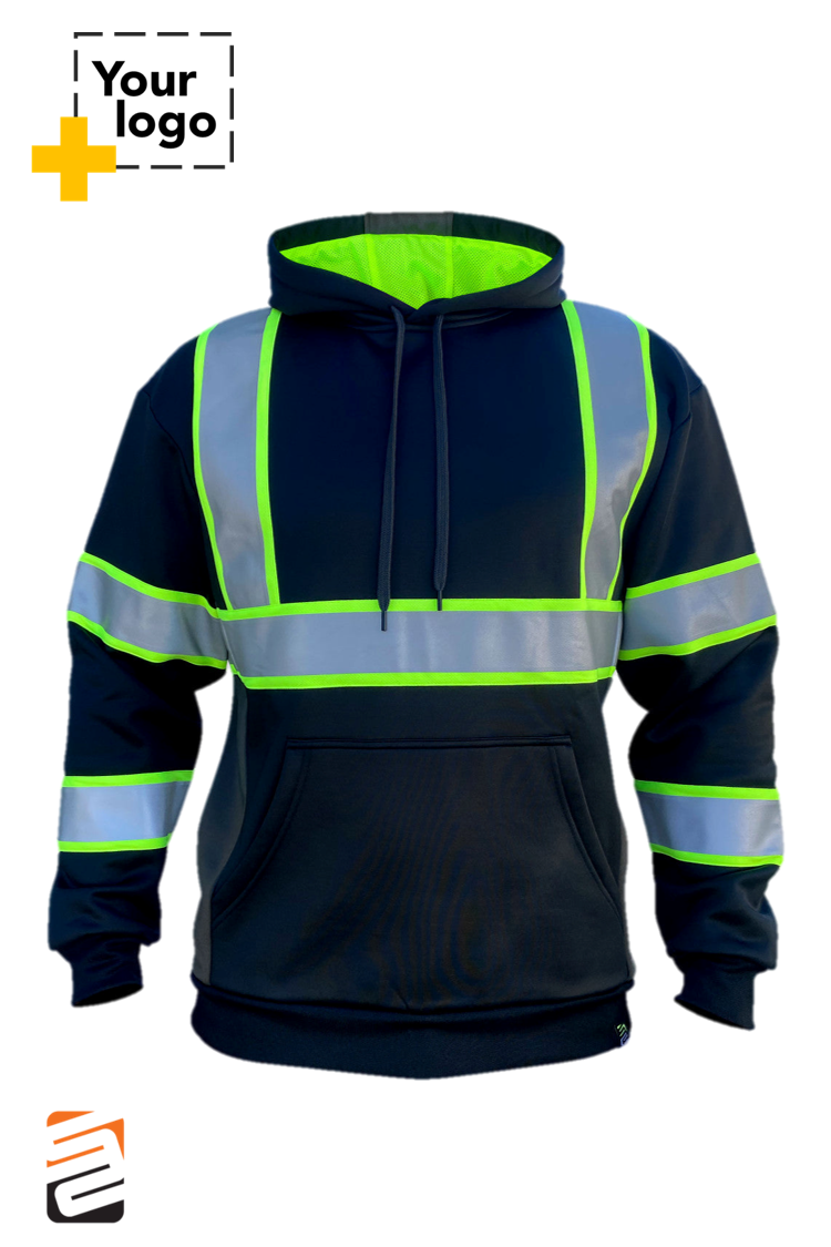 SS360º Stealth Basic - Black - Type-O - Reflective Safety Hoodie