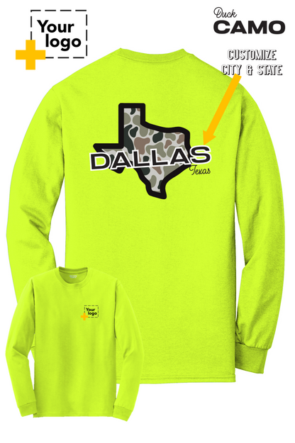 Custom Gildan® DryBlend® 50 Cotton/50 Poly Long Sleeve T-Shirt - Duck Camo