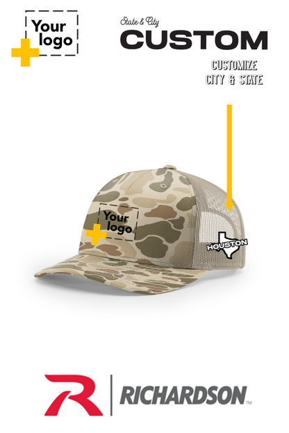 Custom Richardson 112PFP Trucker - City State Embroidered