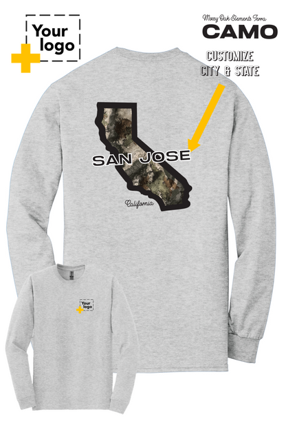 Custom Gildan® DryBlend® 50 Cotton/50 Poly Long Sleeve T-Shirt - Terra Camo