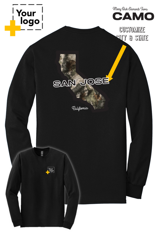 Custom Gildan® DryBlend® 50 Cotton/50 Poly Long Sleeve T-Shirt - Terra Camo