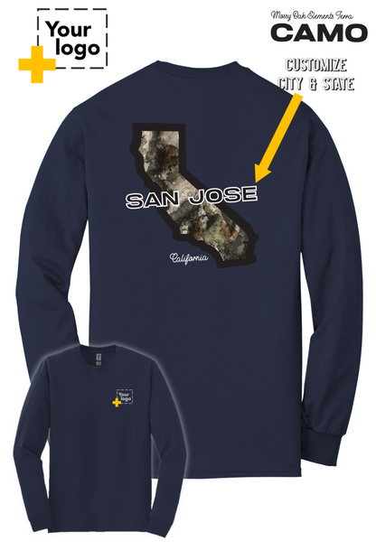 Custom Gildan® DryBlend® 50 Cotton/50 Poly Long Sleeve T-Shirt - Terra Camo