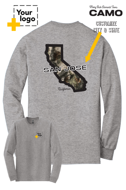 Custom Gildan® DryBlend® 50 Cotton/50 Poly Long Sleeve T-Shirt - Terra Camo