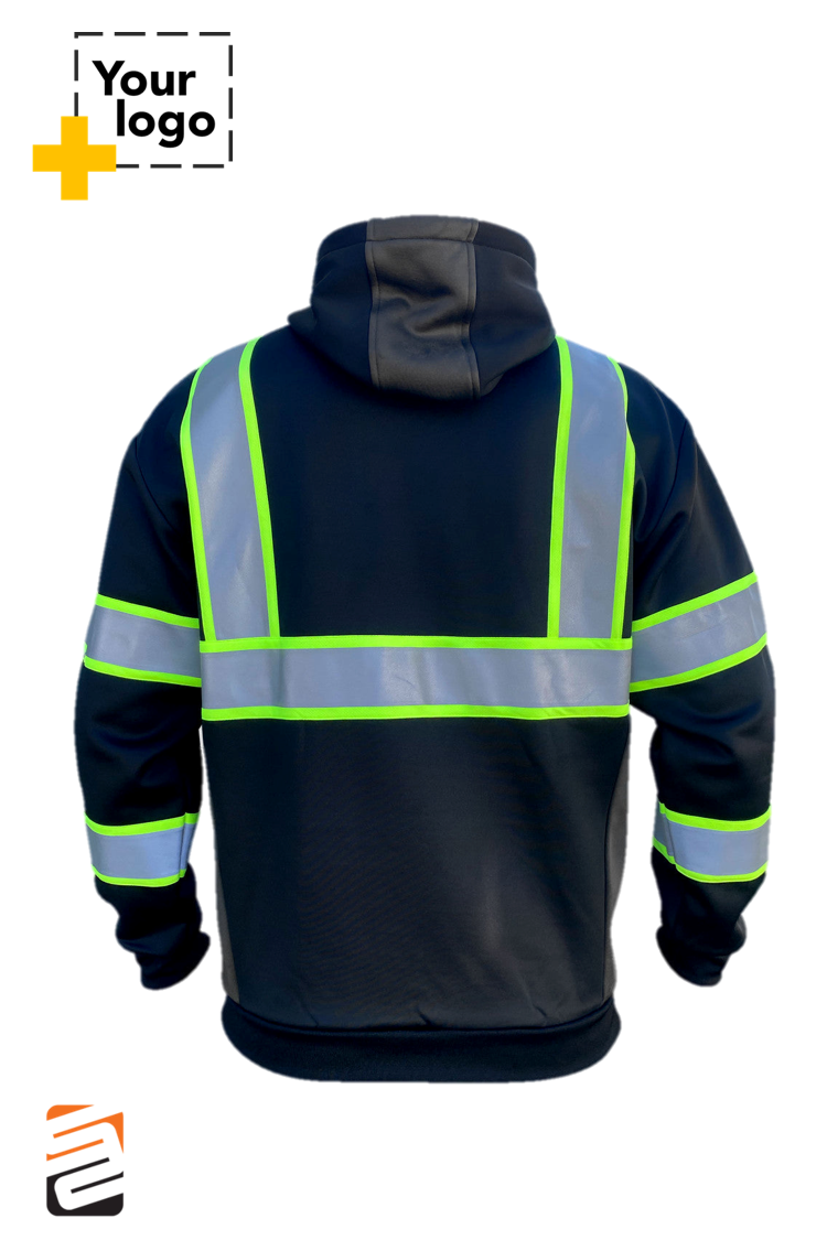 SS360º Stealth Basic - Black - Type-O - Reflective Safety Hoodie