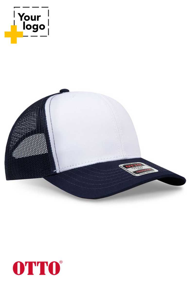 OTTO CAP 6 Panel Mid Profile Mesh Back Trucker Hat