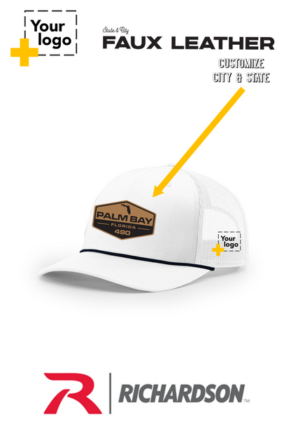 Custom Richardson 112FPR Trucker - Faux Leather Patch