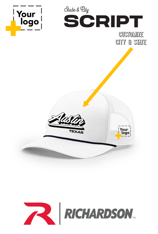 Custom Richardson 112FPR Trucker - Script Embroidered