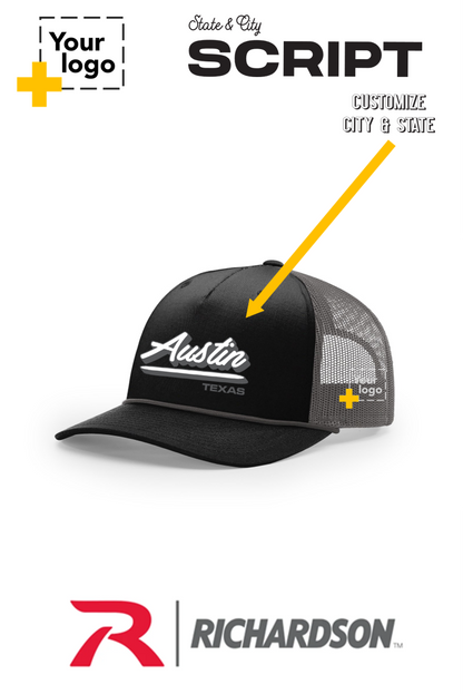 Custom Richardson 112FPR Trucker - Script Embroidered
