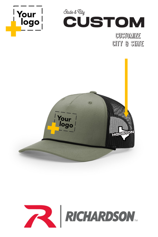 Custom Richardson 112FPR Trucker - City State Embroidered