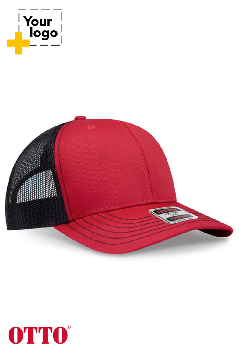 OTTO CAP 6 Panel Mid Profile Mesh Back Trucker Hat