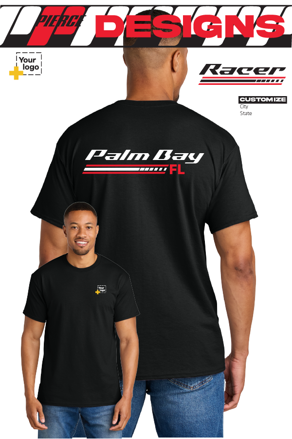 Custom Gildan® DryBlend® 50 Cotton/50 Poly T-Shirt - RACING STRIPES