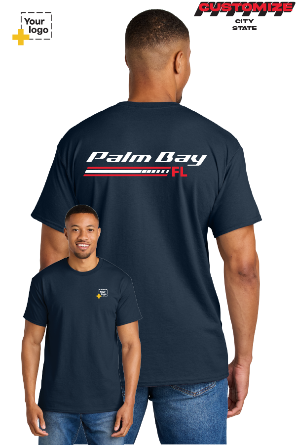 Custom Gildan® DryBlend® 50 Cotton/50 Poly T-Shirt - RACING STRIPES