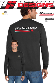 Custom Gildan® DryBlend® 50 Cotton/50 Poly Long Sleeve T-Shirt - RACING STRIPES