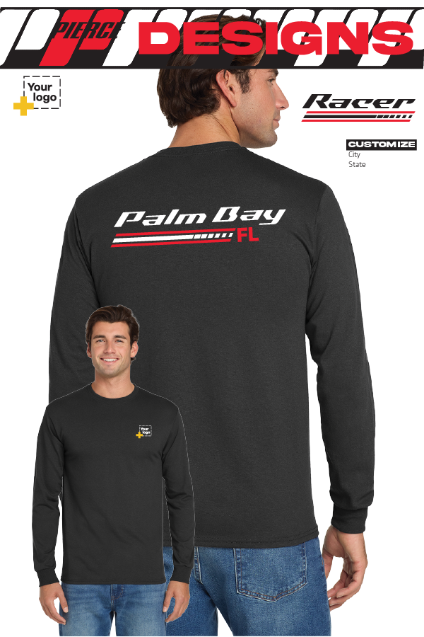Custom Gildan® DryBlend® 50 Cotton/50 Poly Long Sleeve T-Shirt - RACING STRIPES