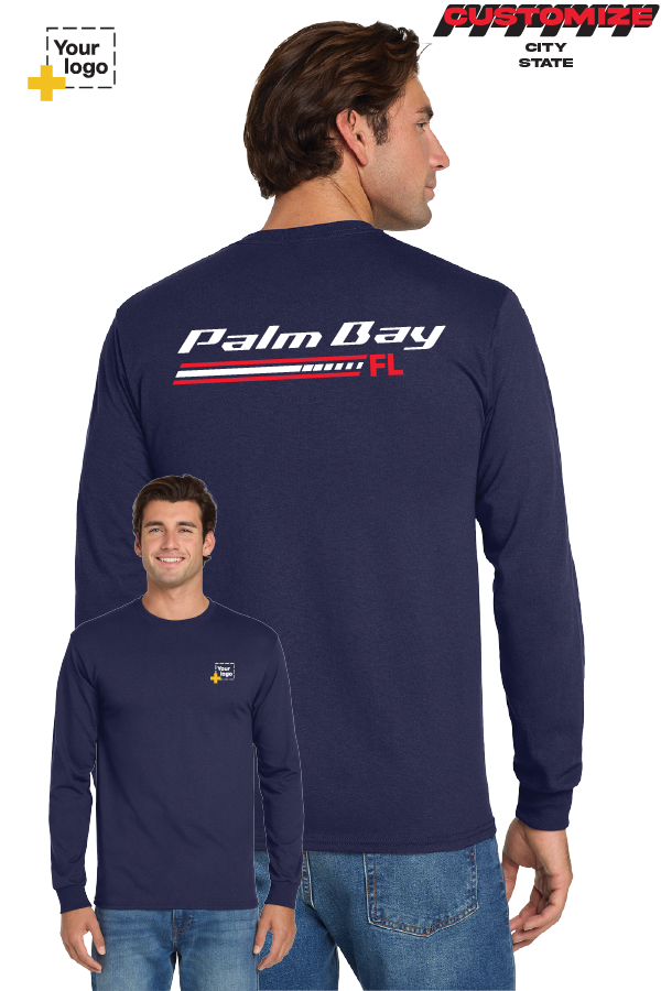 Custom Gildan® DryBlend® 50 Cotton/50 Poly Long Sleeve T-Shirt - RACING STRIPES