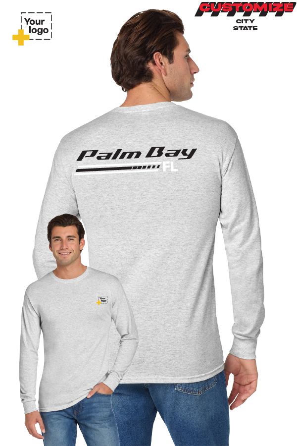 Custom Gildan® DryBlend® 50 Cotton/50 Poly Long Sleeve T-Shirt - RACING STRIPES