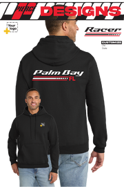 Custom Core Fleece Pullover Hooded Sweatshirt - RACING STRIPES