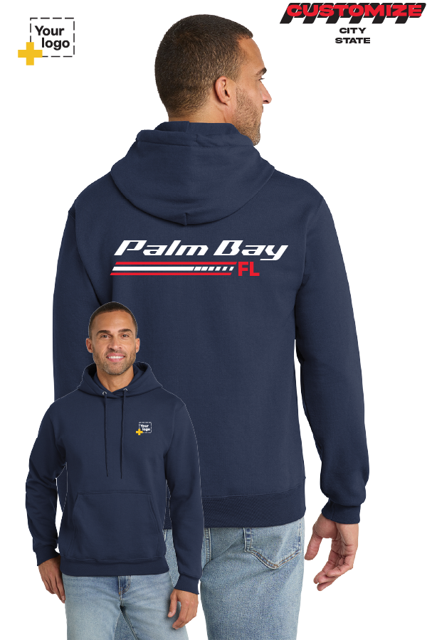 Custom Core Fleece Pullover Hooded Sweatshirt - RACING STRIPES