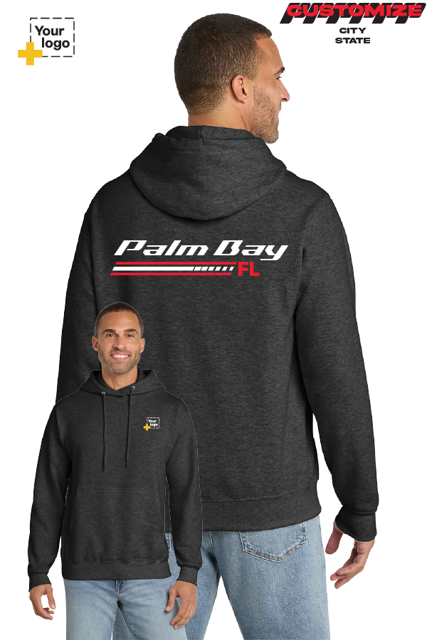 Custom Core Fleece Pullover Hooded Sweatshirt - RACING STRIPES