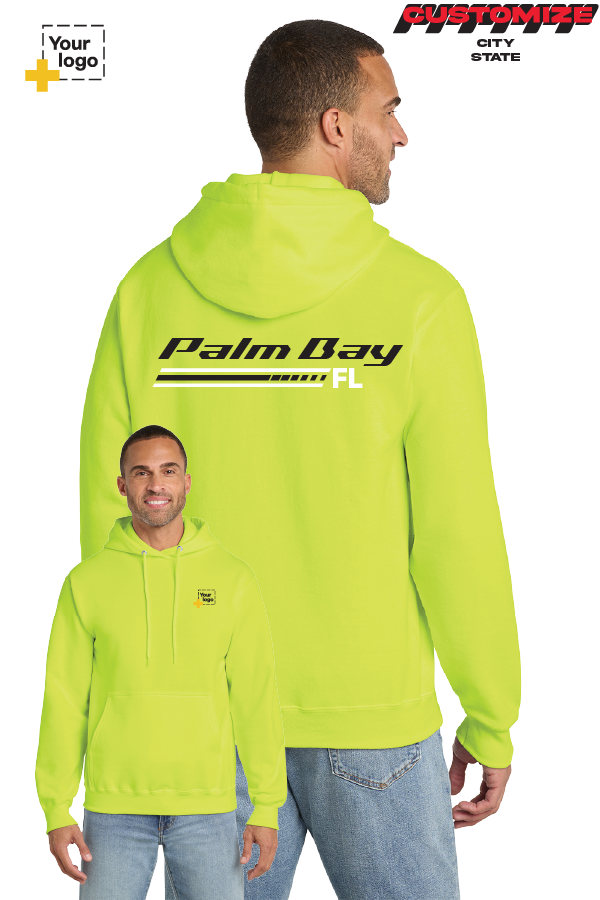 Custom Core Fleece Pullover Hooded Sweatshirt - RACING STRIPES